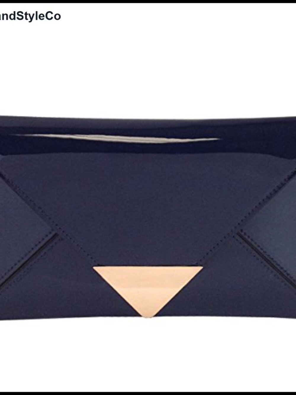 JNB Glossy Envelope Clutch with Chain Strap